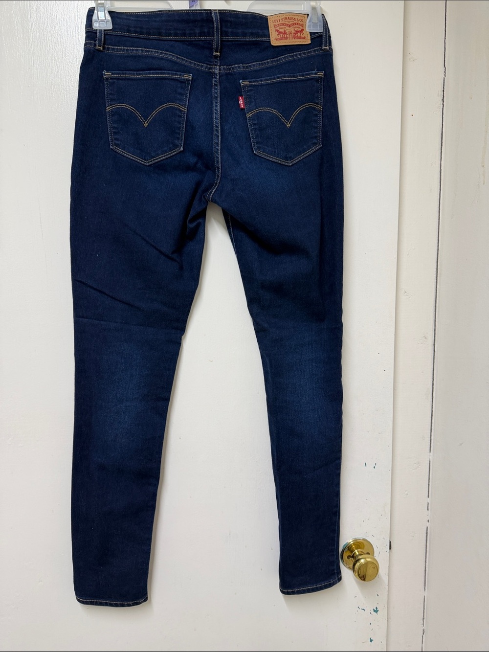Women’s Dark Blue Skinny Jeans - Classic Stretch Denim 711 LEVI ‘S - Picture 4 of 4